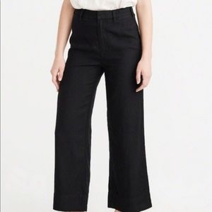Abercrombie & Fitch Annie High Rise Wide Leg Cropped Linen Pants Size 4